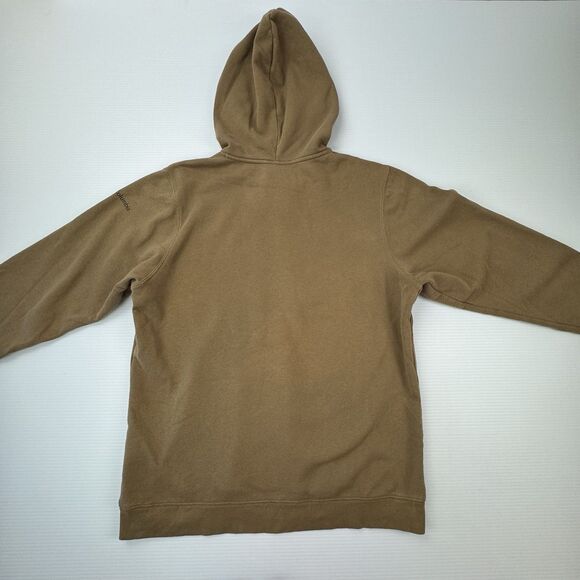 Columbia Trek Graphic Fleece Hoodie Men’s Medium Brown Delta Tree Flag Pullover - Picture 4 of 7